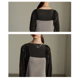 異素材ミックスで魅せるサイドラインジャンパースカート レディース ワンピース | Sawa a la mode | 詳細画像5 