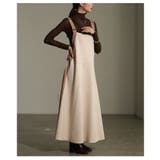 異素材ミックスで魅せるサイドラインジャンパースカート レディース ワンピース | Sawa a la mode | 詳細画像12 