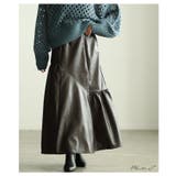 動きに差がつくアシンメトリーフェイクレザーフレアスカート レディース ファッション | Sawa a la mode | 詳細画像2 