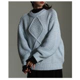 ざっくり編みの表情が魅力なフロントダイヤ柄ローゲージニットトップス レディース | Sawa a la mode | 詳細画像16 