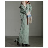 惹き込まれる陰影纏うエンボスチェックニットスカート レディース ファッション | Sawa a la mode | 詳細画像4 