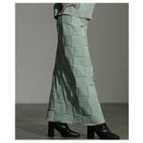 惹き込まれる陰影纏うエンボスチェックニットスカート レディース ファッション | Sawa a la mode | 詳細画像7 