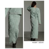 惹き込まれる陰影纏うエンボスチェックニットスカート レディース ファッション | Sawa a la mode | 詳細画像8 