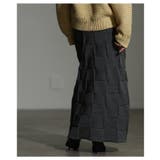 惹き込まれる陰影纏うエンボスチェックニットスカート レディース ファッション | Sawa a la mode | 詳細画像20 