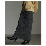 惹き込まれる陰影纏うエンボスチェックニットスカート レディース ファッション | Sawa a la mode | 詳細画像21 