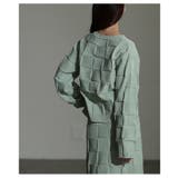 スタイルが研ぎ澄まされるエンボスチェックニットカーディガン レディース | Sawa a la mode | 詳細画像7 