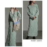 スタイルが研ぎ澄まされるエンボスチェックニットカーディガン レディース | Sawa a la mode | 詳細画像8 