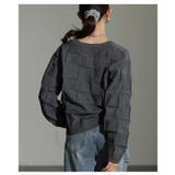 スタイルが研ぎ澄まされるエンボスチェックニットカーディガン レディース | Sawa a la mode | 詳細画像19 