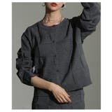 スタイルが研ぎ澄まされるエンボスチェックニットカーディガン レディース | Sawa a la mode | 詳細画像22 