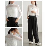 シアーなのに裏起毛で暖かい身頃裏起毛シアートップス レディース ファッション | Sawa a la mode | 詳細画像17 