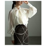 空気を纏う軽やかなリボンタイボリューム袖シアーブラウス レディース ファッション | Sawa a la mode | 詳細画像4 