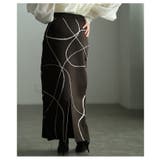 大人モードを完成させるランダムラインニットナロースカート レディース ファッショ… | Sawa a la mode | 詳細画像16 