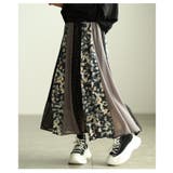 ドラマが生まれるパッチワーク風シアーフレアスカート レディース ファッション | Sawa a la mode | 詳細画像12 