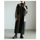 配色で魅せるカラーブロックロングフーディ レディース ワンピース | Sawa a la mode | 詳細画像2 