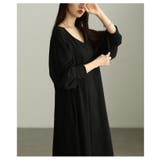 一枚で大人可愛いVネックボリューム袖ワンピース レディース ファッション | Sawa a la mode | 詳細画像4 