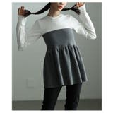 甘いトレンド纏う異素材ペプラムフレアトップス レディース ファッション | Sawa a la mode | 詳細画像10 