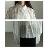 綺麗めマニッシュ纏うシアーストライプシャツチュニック レディース ファッション | Sawa a la mode | 詳細画像5 