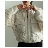 甘さを削ぎ落した裾ドロストジップアップレースブルゾン レディース ファッション | Sawa a la mode | 詳細画像8 