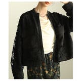 甘さを削ぎ落した裾ドロストジップアップレースブルゾン レディース ファッション | Sawa a la mode | 詳細画像18 