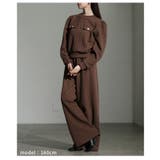 着るだけで上品見えするテクスチャードワイドセットアップ レディース ボトムス | Sawa a la mode | 詳細画像13 