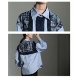 綺麗めエッジなストライプ×ペイズリー異素材シャツ レディース ファッション | Sawa a la mode | 詳細画像5 