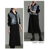 一枚で完成するデニムドッキングスウェットワンピース レディース ファッション | Sawa a la mode | 詳細画像10 