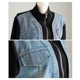 一枚で完成するデニムドッキングスウェットワンピース レディース ファッション | Sawa a la mode | 詳細画像23 