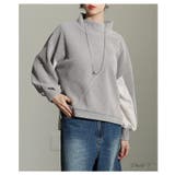 異素材で魅せるスウェット×シャツ切替プルオーバー レディース トップス | Sawa a la mode | 詳細画像2 