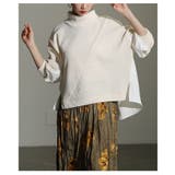 異素材で魅せるスウェット×シャツ切替プルオーバー レディース トップス | Sawa a la mode | 詳細画像15 