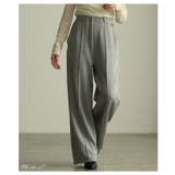 美シルエットを描くセンターシームボンディングワイドパンツ レディース ファッショ… | Sawa a la mode | 詳細画像2