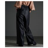 大人スパイス効かすフェイクレザータックワイドパンツ レディース ファッション | Sawa a la mode | 詳細画像19