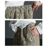 小粋な立体感纏うウェーブコード刺繍イージーワイドパンツ レディース ファッション | Sawa a la mode | 詳細画像5