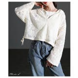 甘さもラフさも叶える花柄モール刺繍レースショートフーディー レディース ファッシ… | Sawa a la mode | 詳細画像2 