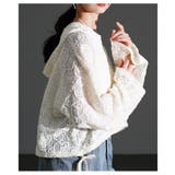 甘さもラフさも叶える花柄モール刺繍レースショートフーディー レディース ファッシ… | Sawa a la mode | 詳細画像4 