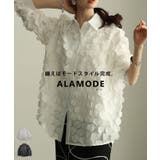 ひらりと揺れる立体ハニカムシアーシャツ レディース ファッション | Sawa a la mode | 詳細画像1