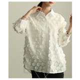 ひらりと揺れる立体ハニカムシアーシャツ レディース ファッション | Sawa a la mode | 詳細画像10