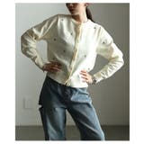 気分華やぐミニ刺繍クルーネックカーディガン レディース トップス | Sawa a la mode | 詳細画像4 