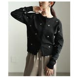 気分華やぐミニ刺繍クルーネックカーディガン レディース トップス | Sawa a la mode | 詳細画像15 