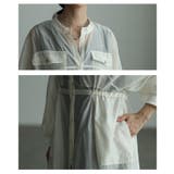 軽やかな風をはらむウエストドロストシアーロングシャツ レディース ファッション | Sawa a la mode | 詳細画像5 