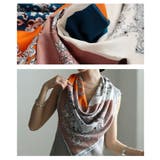 色の重なりで魅せるパネルペイズリープリントスカーフ レディース スカーフ | Sawa a la mode | 詳細画像5