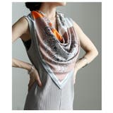 色の重なりで魅せるパネルペイズリープリントスカーフ レディース スカーフ | Sawa a la mode | 詳細画像8