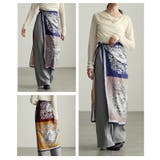 色の重なりで魅せるパネルペイズリープリントスカーフ レディース スカーフ | Sawa a la mode | 詳細画像17