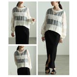 透け感で魅せるシアードッキングプルオーバー レディース トップス | Sawa a la mode | 詳細画像17 