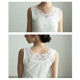重ねるだけで華やぐ前後2WAYレースネックタンクトップ レディース トップス | Sawa a la mode | 詳細画像5 
