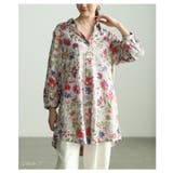 レトロに咲く大人のフラワーコットンチュニック レディース トップス | Sawa a la mode | 詳細画像2 