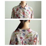 レトロに咲く大人のフラワーコットンチュニック レディース トップス | Sawa a la mode | 詳細画像5 