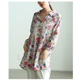 レトロに咲く大人のフラワーコットンチュニック レディース トップス | Sawa a la mode | 詳細画像9 