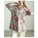 レトロに咲く大人のフラワーコットンチュニック レディース トップス | Sawa a la mode | 詳細画像12 