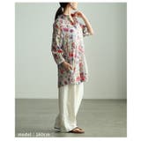 レトロに咲く大人のフラワーコットンチュニック レディース トップス | Sawa a la mode | 詳細画像13 