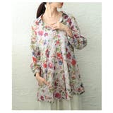 レトロに咲く大人のフラワーコットンチュニック レディース トップス | Sawa a la mode | 詳細画像15 